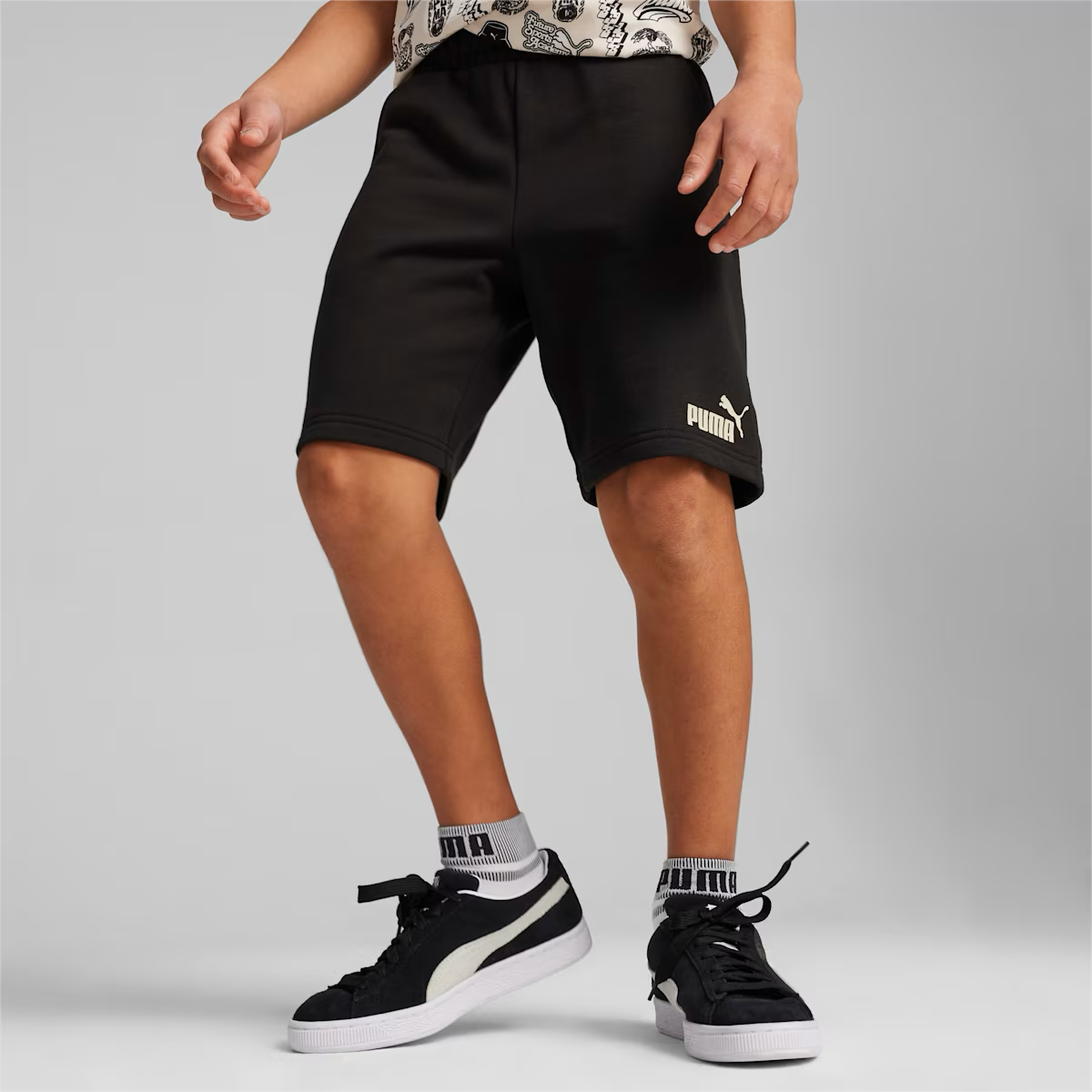 PUMA ESS+ MID 90s SHORTS JR - BLACK