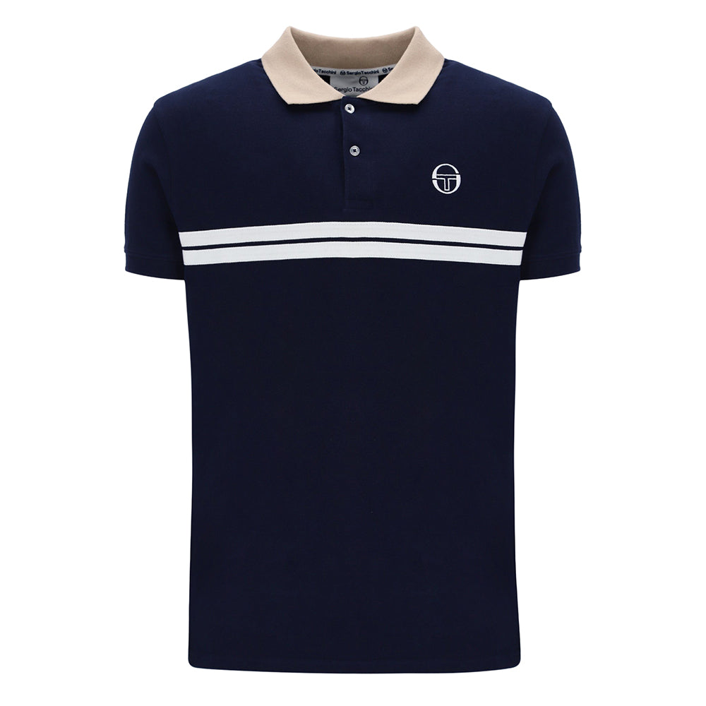 SERGIO TACCHINI SUPERMAC POLO - NAVY/HUMUS