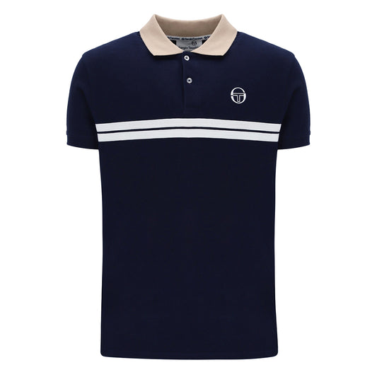SERGIO TACCHINI SUPERMAC POLO - NAVY/HUMUS
