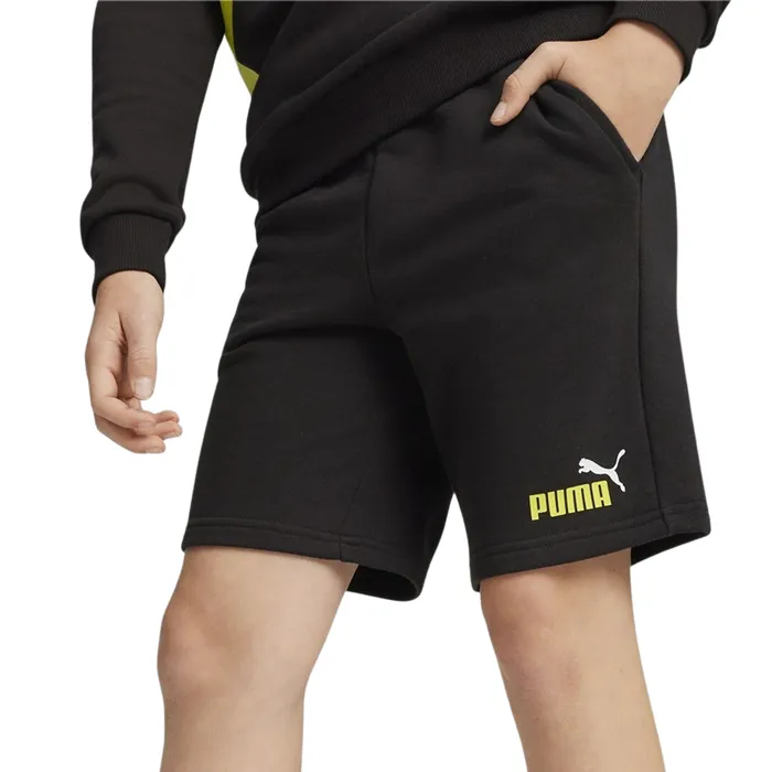 PUMA ESS+ 2 COL SHORTS JR - BLACK