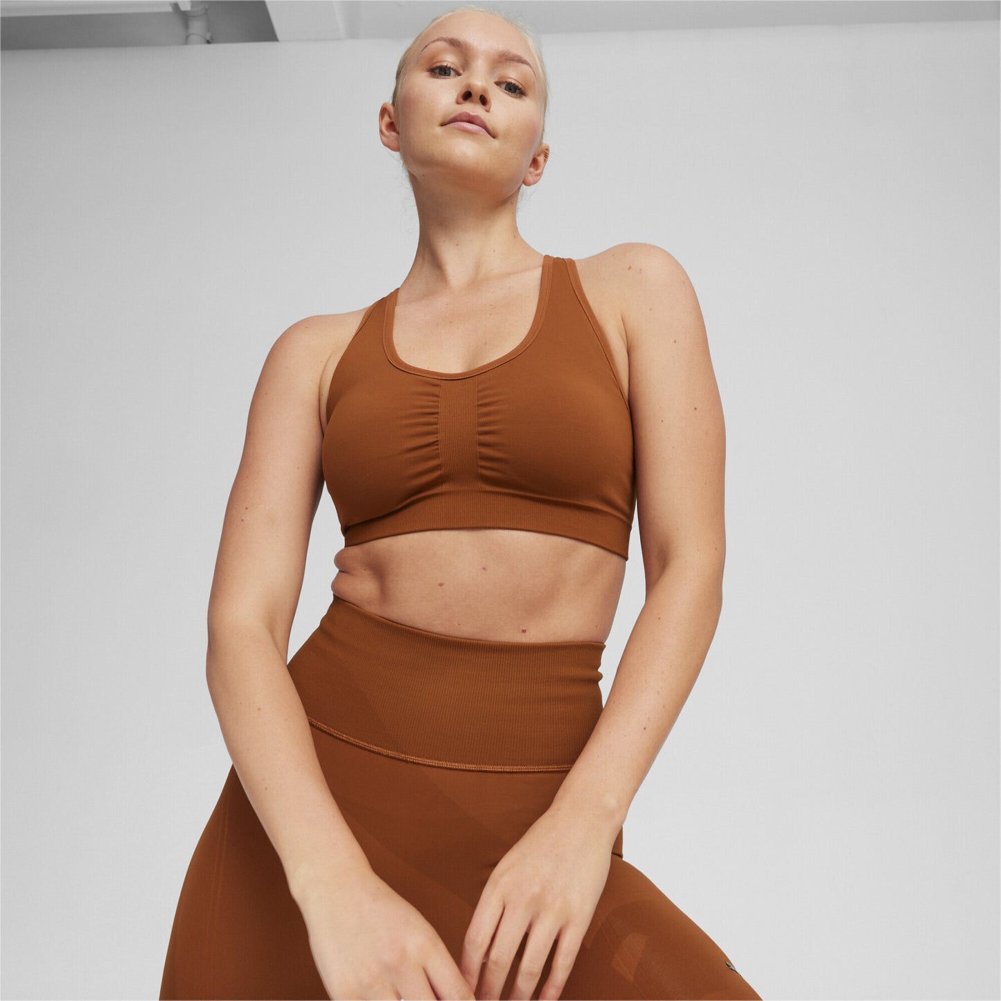 PUMA 4KEEPS SHAPELUXE SPORTS BRA - TEAK
